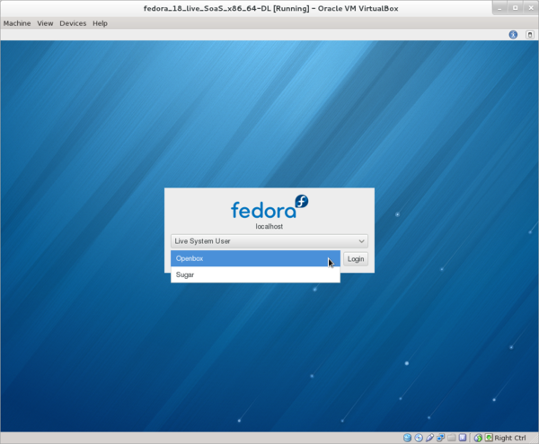 Fedora 18 live SoaS x86 64-login.png